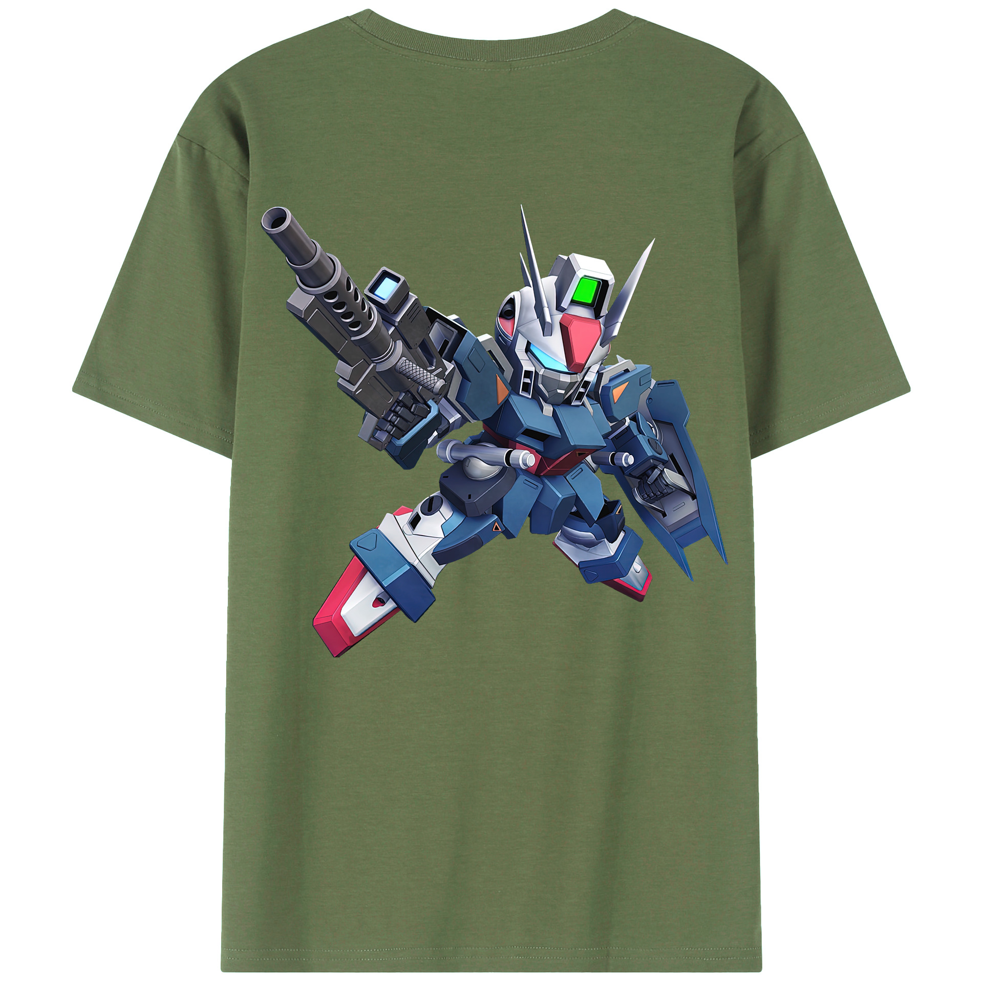 （画像用） 機動戦士ガンダム Mobile Suit Gundam 綿100％ メンズ半袖Tシャツ（バックプリント） 通気性